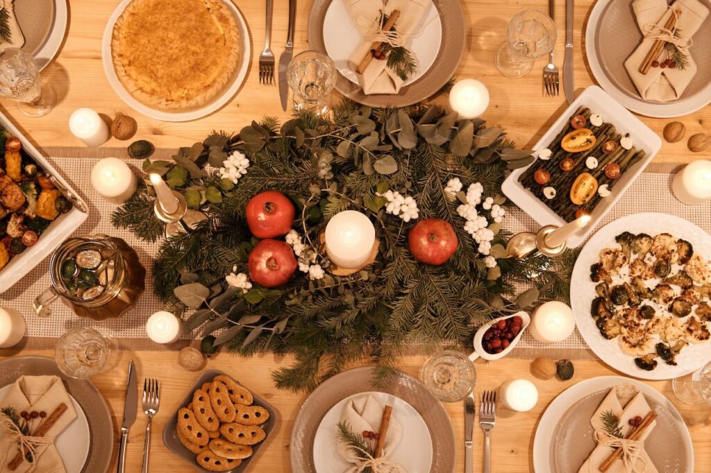winter table decoration